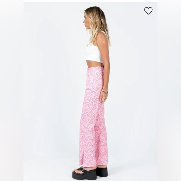 Princess Polly Ryllie Pink Cheetah Pants Size 4 - Picture 3 of 14